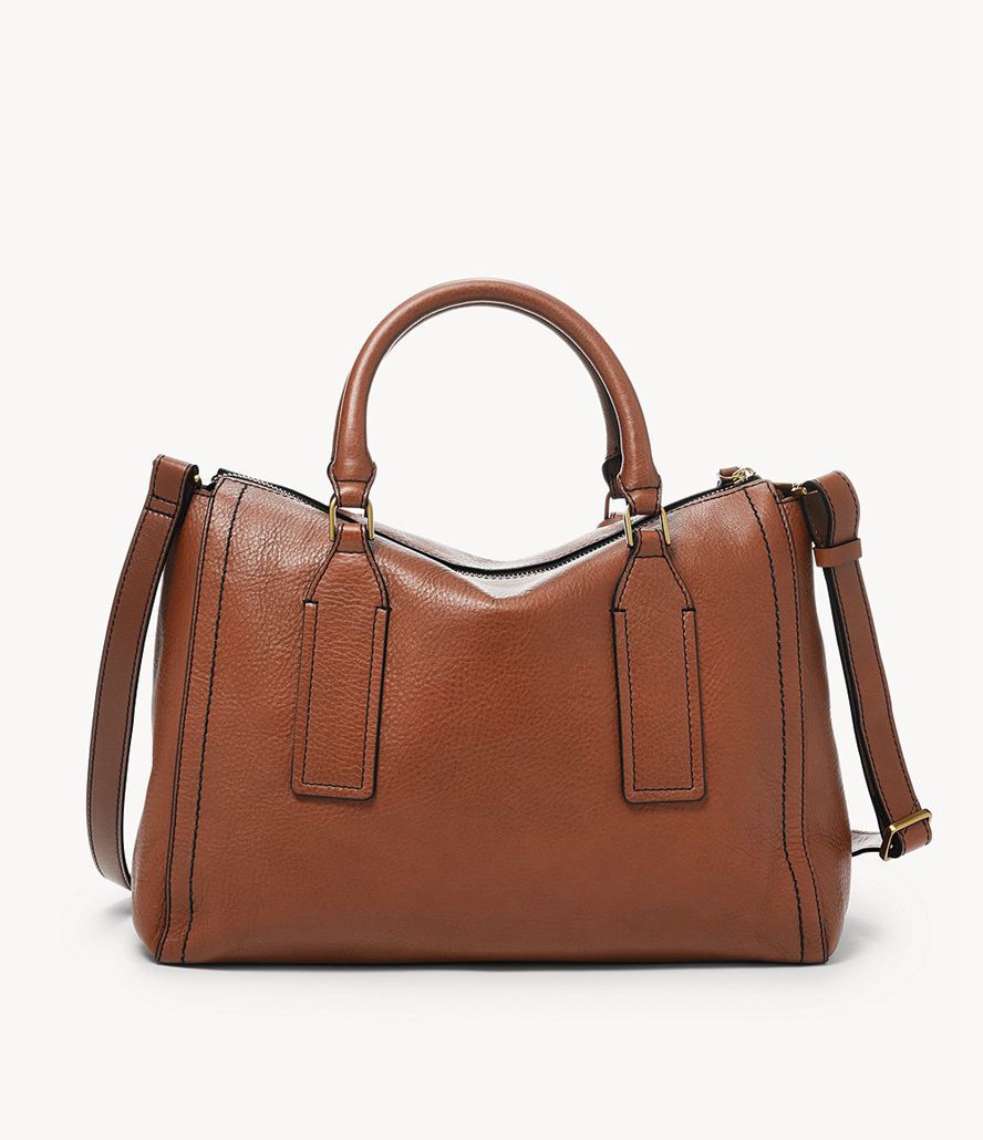 Fossil Parker Satchel Taske Dame Brune | GSEVAQ-814