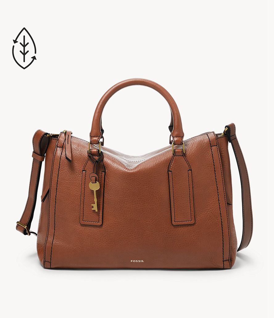 Fossil Parker Satchel Taske Dame Brune | GSEVAQ-814