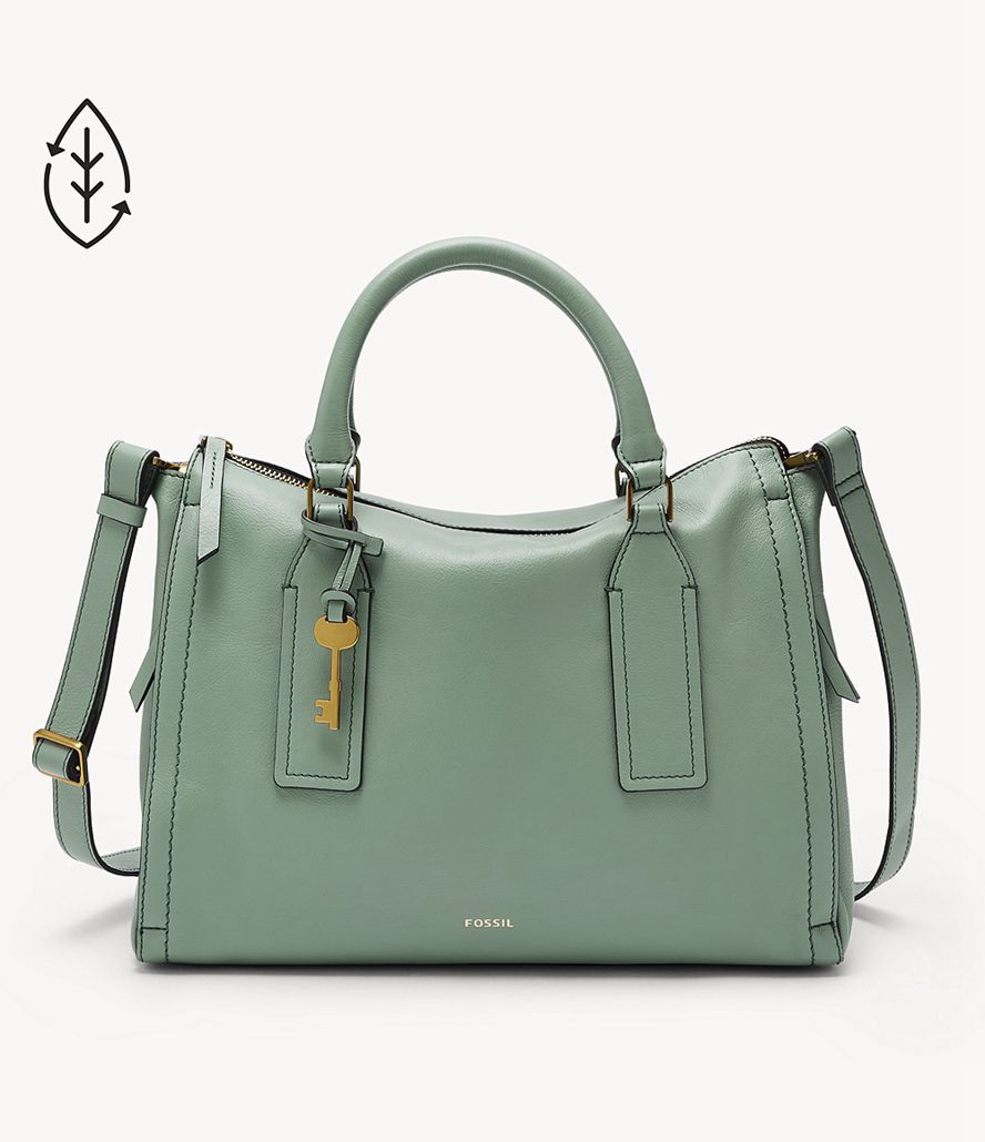 Fossil Parker Satchel Taske Dame Grøn | EUBMJP-510