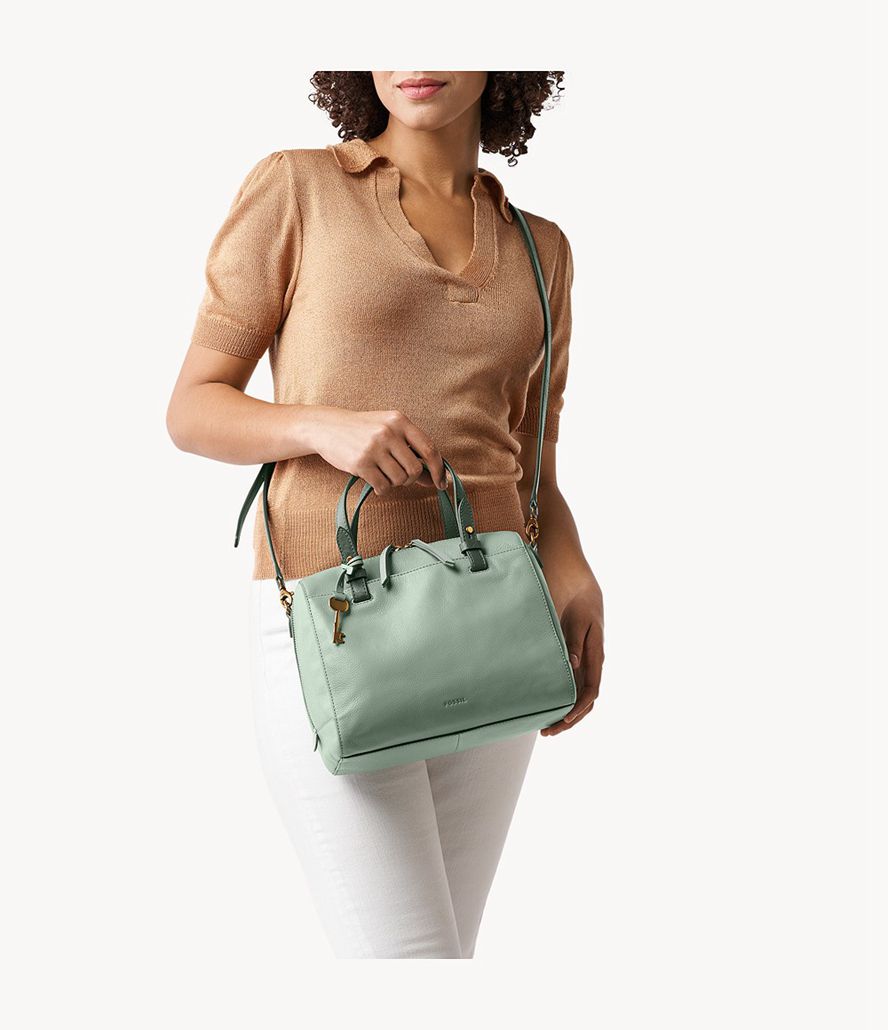 Fossil Rachel Satchel Taske Dame Grøn | IABENP-480