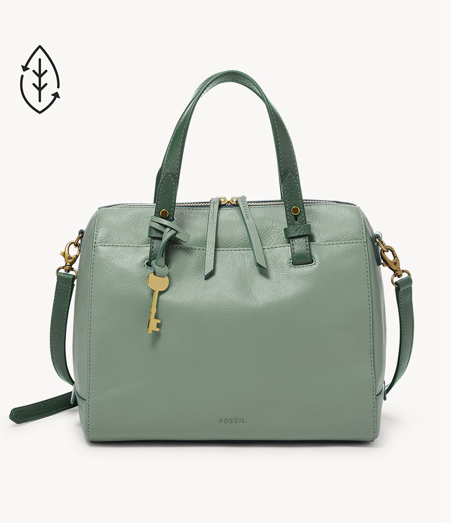 Fossil Rachel Satchel Taske Dame Grøn | IABENP-480