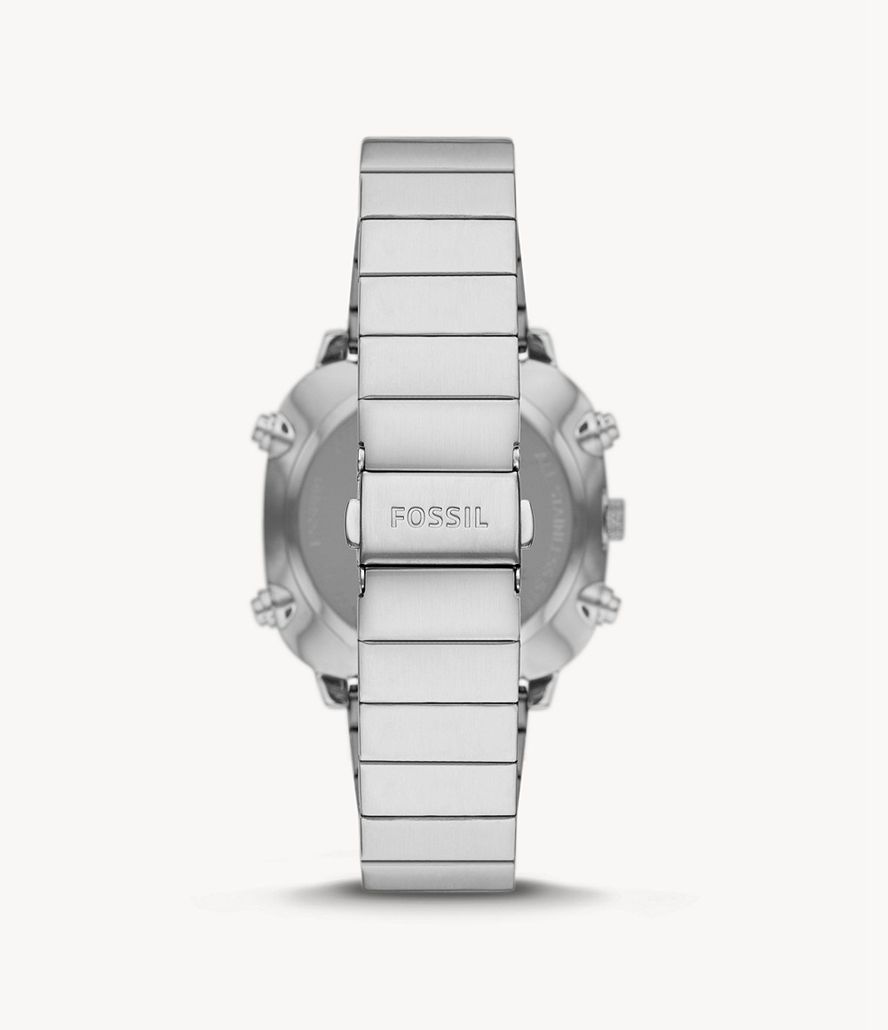 Fossil Retro Analog-Digital Stainless Steel Ure Herre Sølv | DXLUZK-571