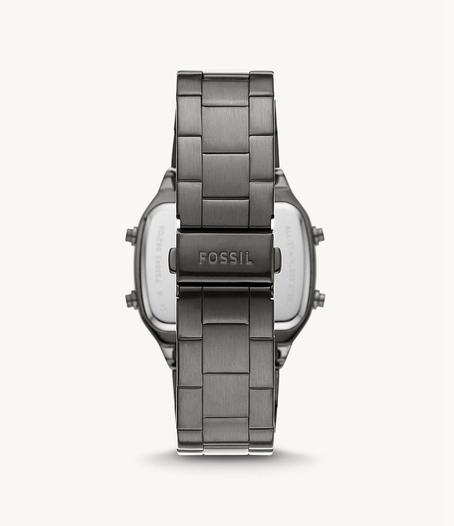 Fossil Retro Digital Stainless Steel Ure Herre Grå | XBLVJU-861