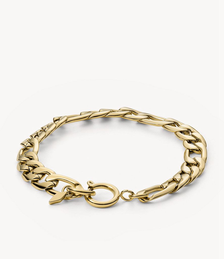 Fossil Rowan Oh So Charming Stainless Steel Chain Armbånd Dame Guld | ESXWLO-845