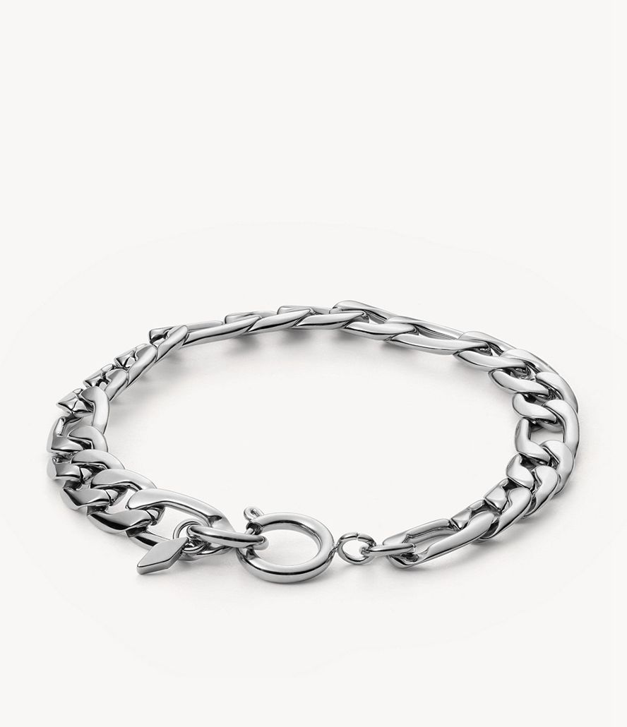 Fossil Rowan Oh So Charming Stainless Steel Chain Armbånd Dame Sølv | NZAFSC-036