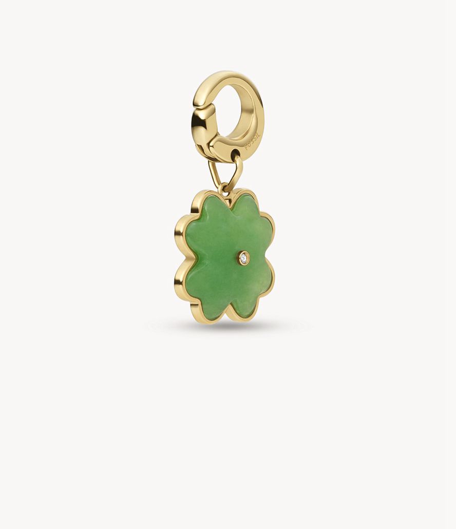 Fossil Rowan Oh Soing Jade Clover Charms Dame Guld | KYBWJR-960