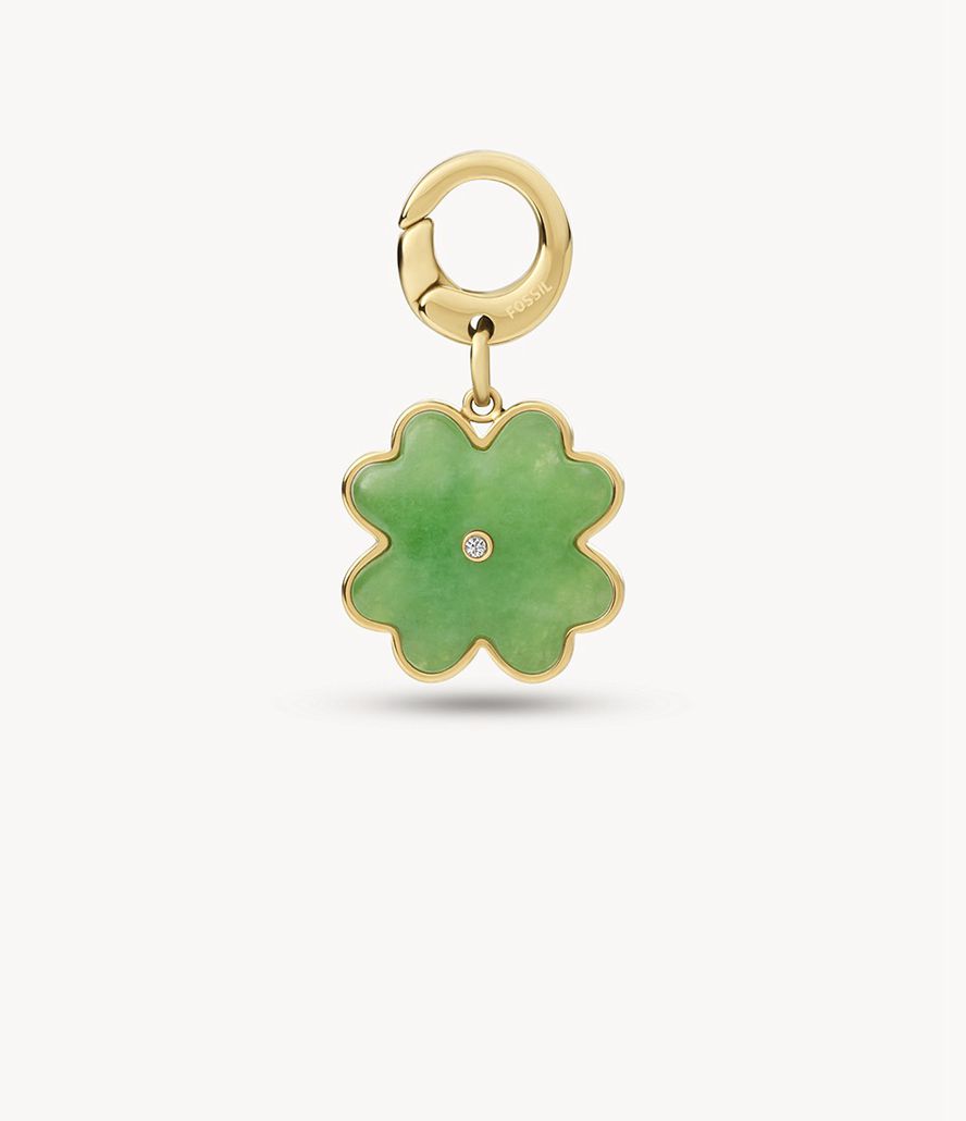 Fossil Rowan Oh Soing Jade Clover Charms Dame Guld | KYBWJR-960