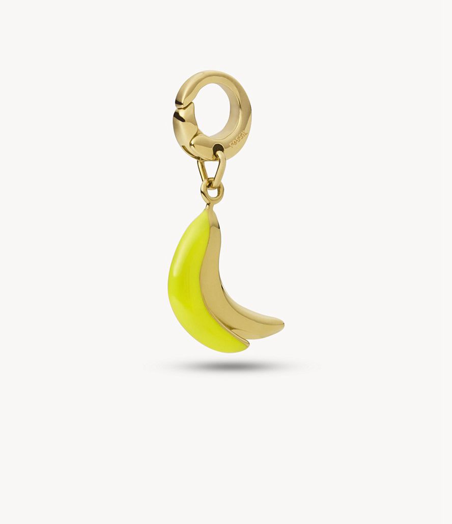 Fossil Rowan Oh Soing Stainless Steel Banana Charms Dame Guld | GDYNHM-462