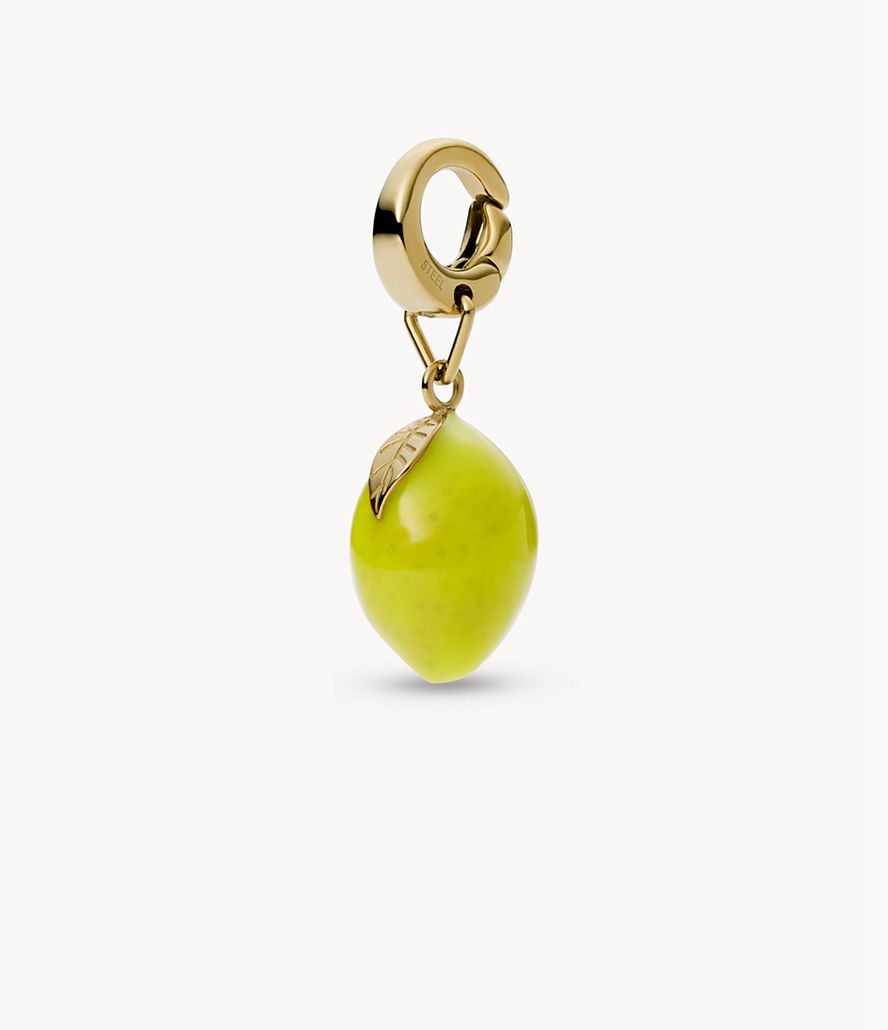 Fossil Rowan Oh Soing Stainless Steel Lemon Charms Dame Guld | CGJVLF-397