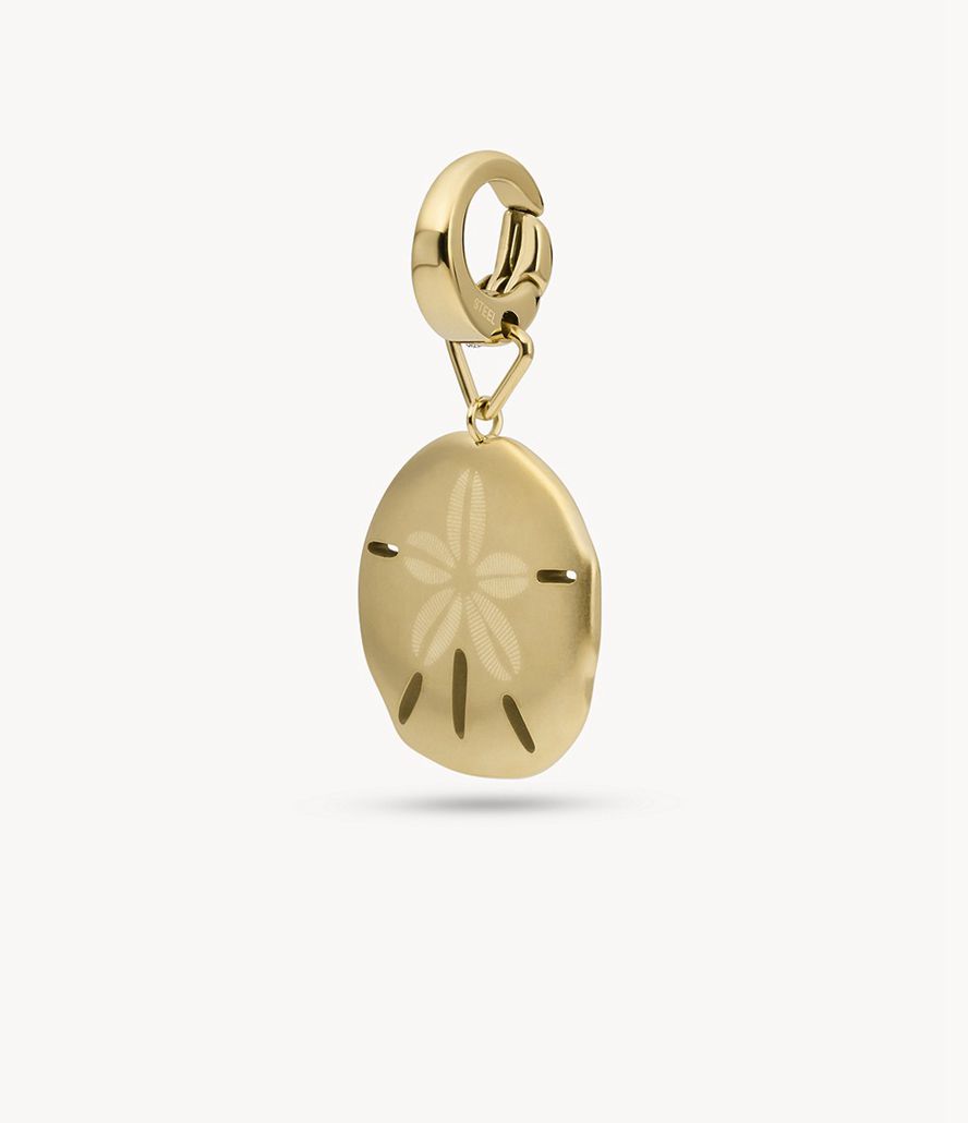 Fossil Rowan Oh Soing Stainless Steel Sand Dollar Charms Dame Guld | SWPGXM-193