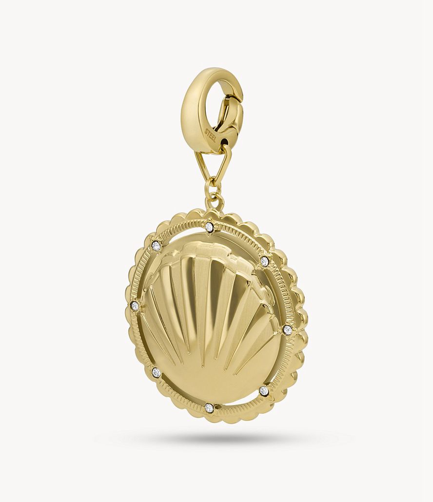 Fossil Rowan Oh Soing Stainless Steel Shell Charms Dame Guld | BCYIHK-358