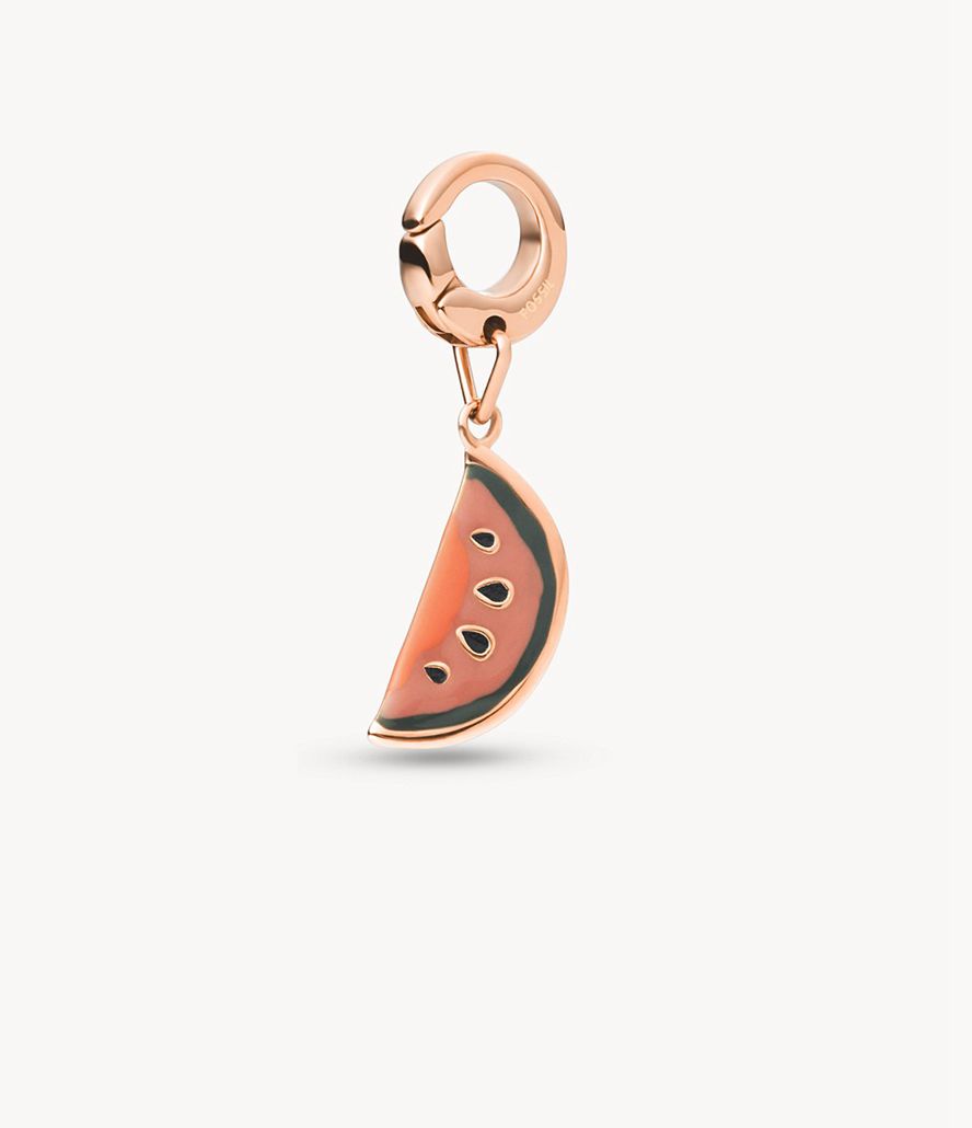 Fossil Rowan Oh Soing Tone Stainless Steel Watermelon Charms Dame Lyserød Guld | VURNBP-864