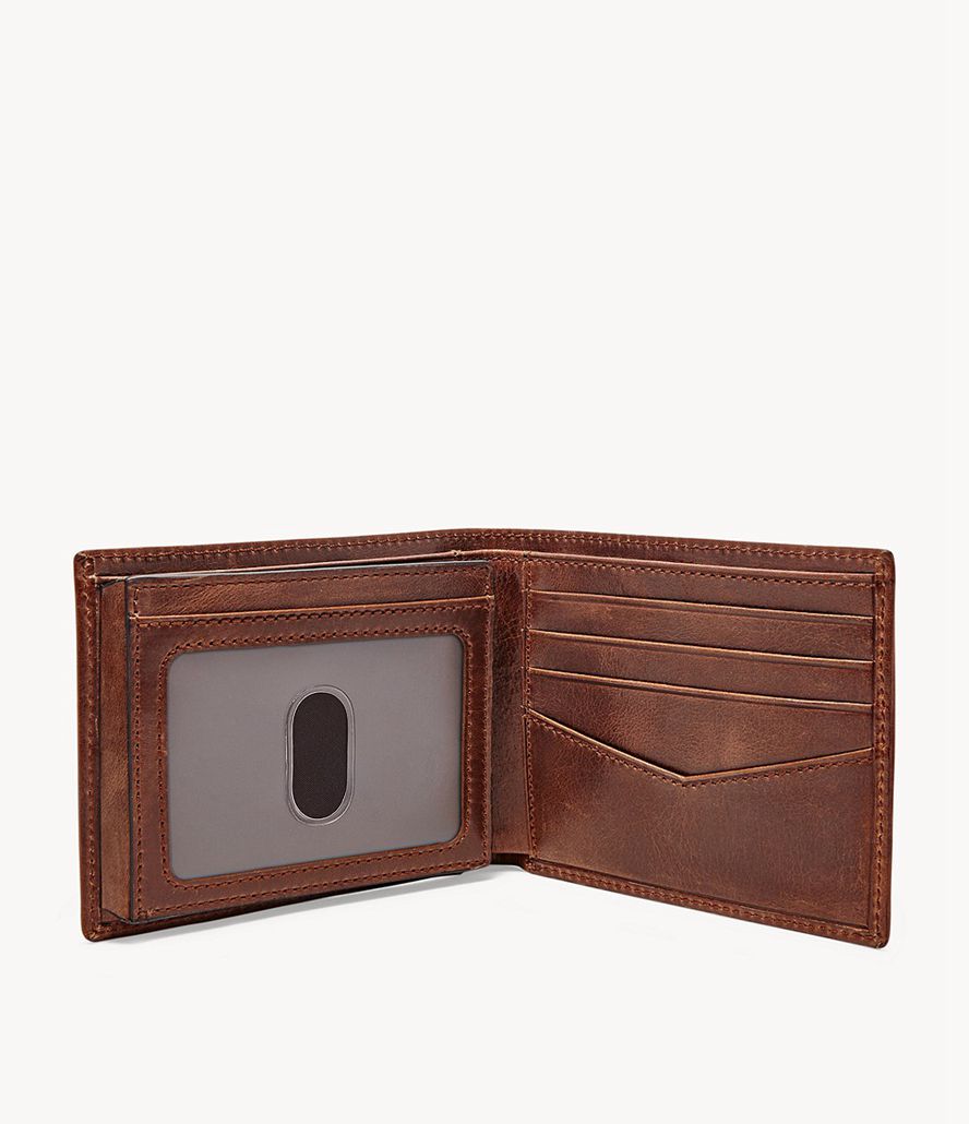 Fossil Ryan Rfid Flip Id Bifold Tegnebog Herre Brune | OZEKVT-596