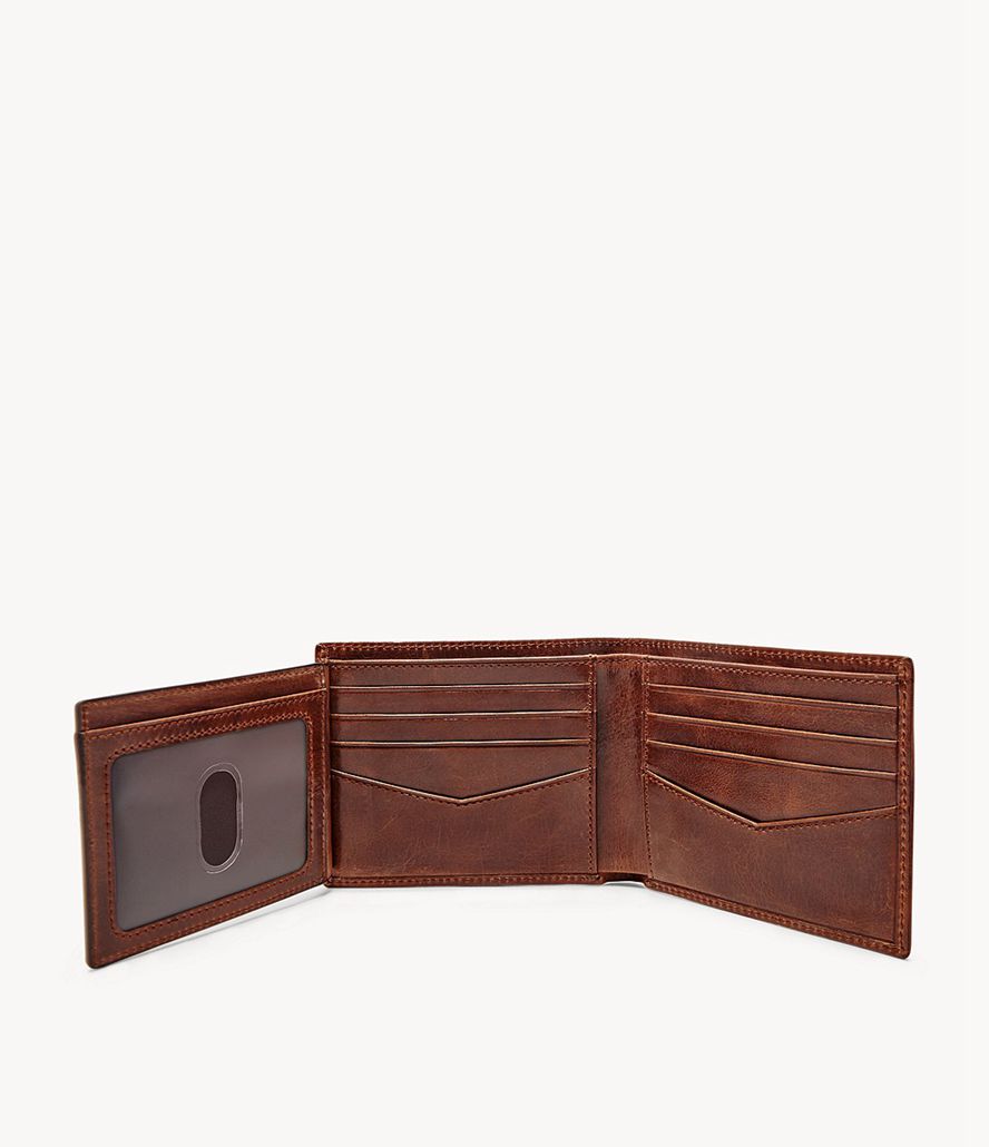 Fossil Ryan Rfid Flip Id Bifold Tegnebog Herre Brune | OZEKVT-596