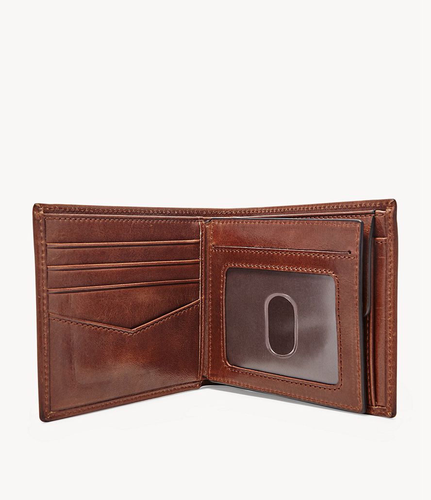 Fossil Ryan Rfid Large Bifold Tegnebog Herre Brune | KMFPOY-803