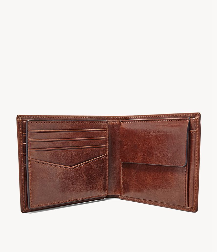 Fossil Ryan Rfid Large Bifold Tegnebog Herre Brune | KMFPOY-803