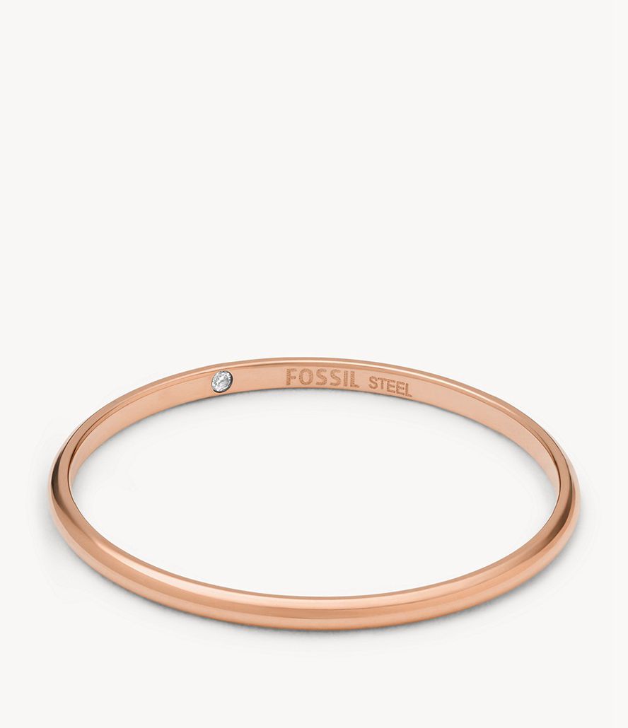 Fossil Sadie All Stacked Up Tone Stainless Steel Band Ring Dame Lyserød Guld | HOQWIU-594