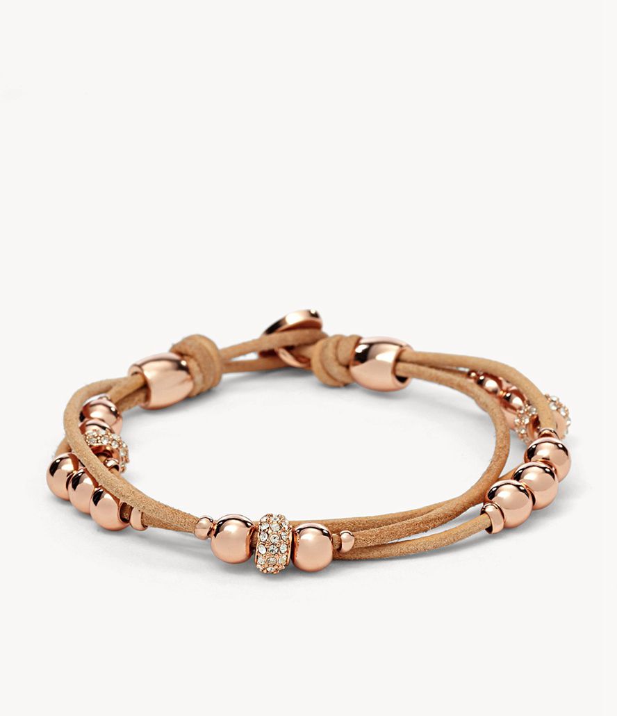 Fossil Sadie Rondelle Wrist Wrap Armbånd Dame Beige | JYIUZB-543