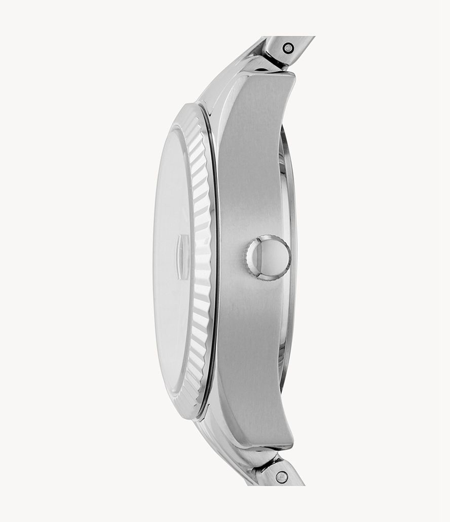 Fossil Scarlette Micro Three-Hand Date Stainless Steel Ure Dame Sølv | NEWYUM-812