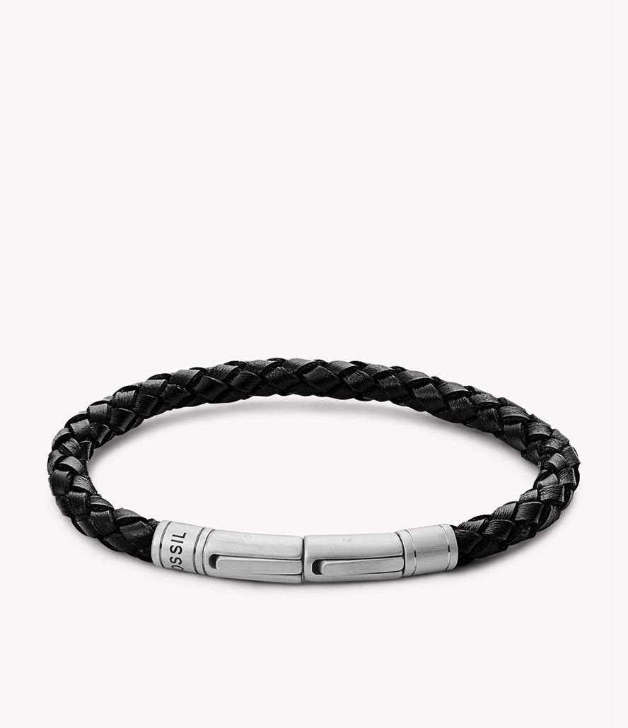 Fossil Skinny Braid Armbånd Herre Sort | QCYNAG-420