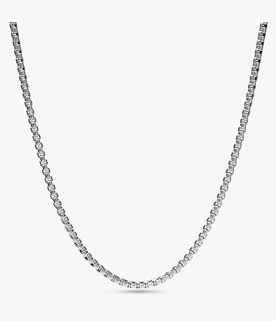 Fossil Stainless Steel Chain Halskæder Herre Sølv | YPEOTS-647