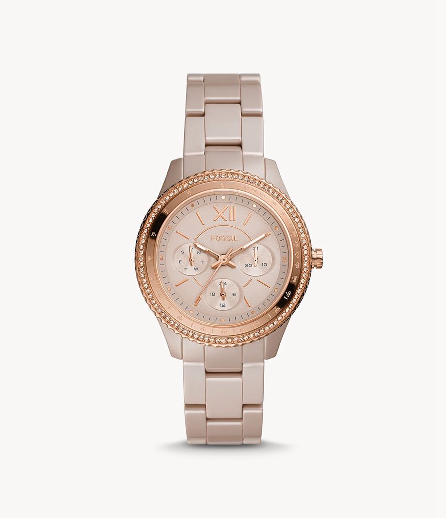 Fossil Stella Multifunktion Caramel Keramisk Ure Dame Brune | KJQVFC-915