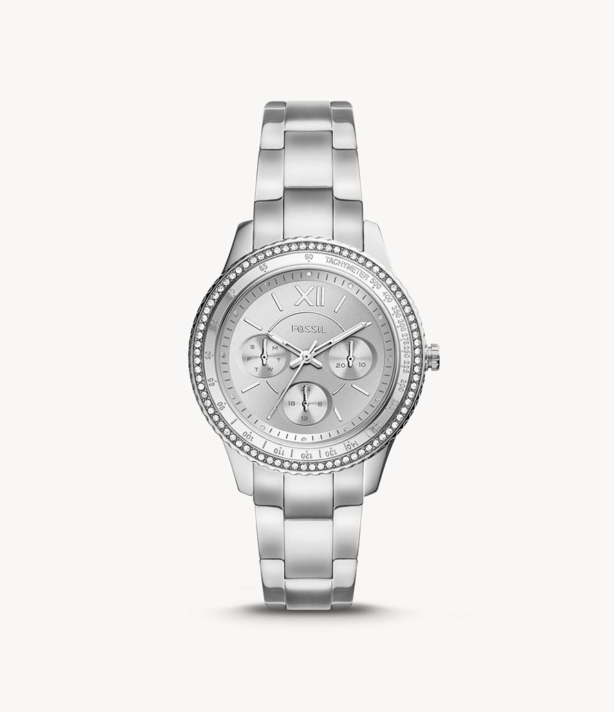 Fossil Stella Sports Multifunktion Stainless Steel Ure Dame Sølv | QRZHUO-150