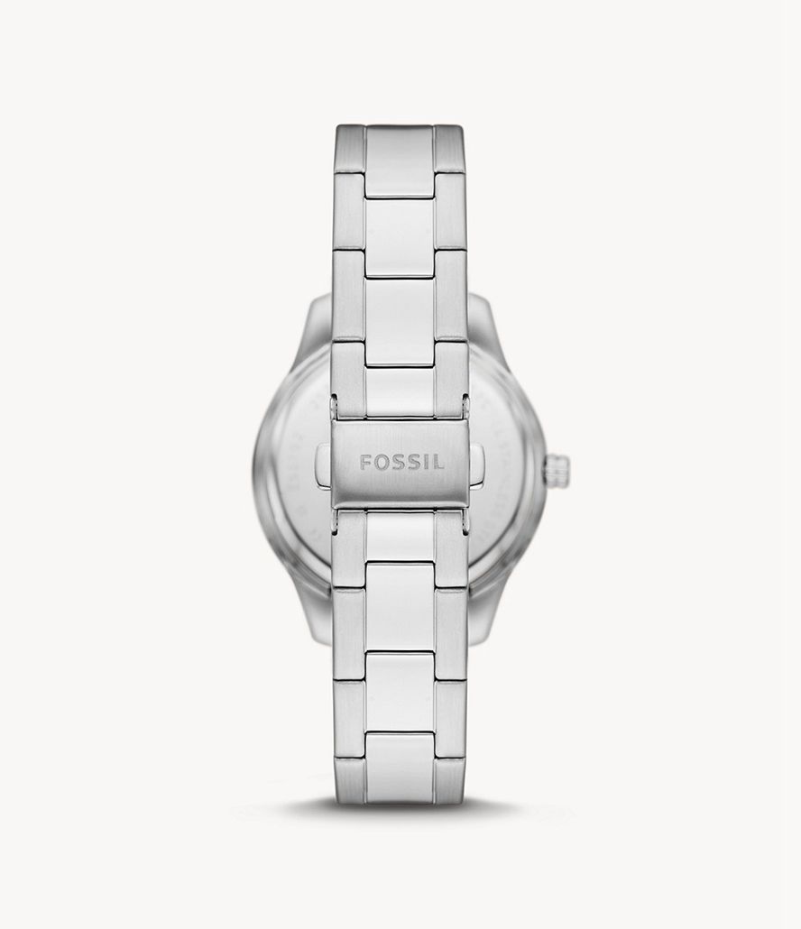 Fossil Stella Three-Hand Date Stainless Steel Ure Dame Sølv | LWTESU-475