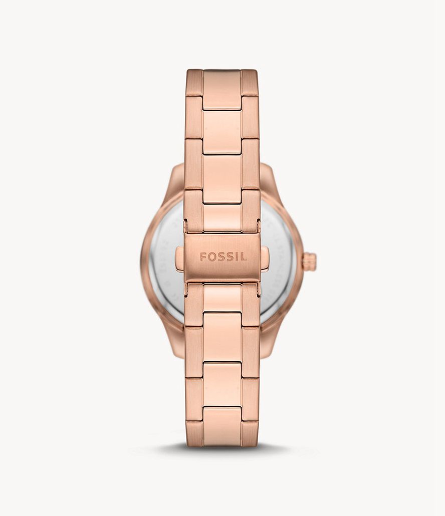 Fossil Stella Three-Hand Date Tone Stainless Steel Ure Dame Lyserød Guld | SDGPRC-980