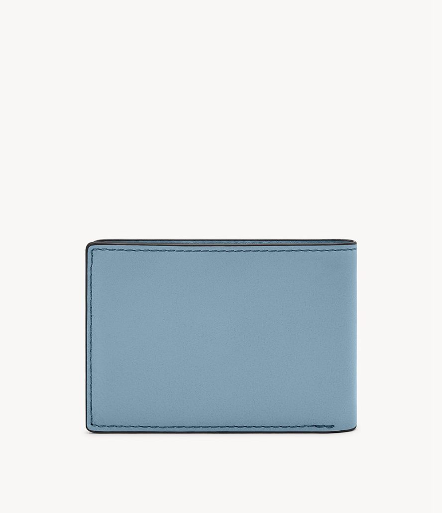 Fossil Steven Front Pocket Bifold Tegnebog Herre Blå | CRXDAF-476