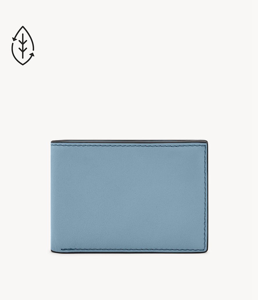 Fossil Steven Front Pocket Bifold Tegnebog Herre Blå | CRXDAF-476