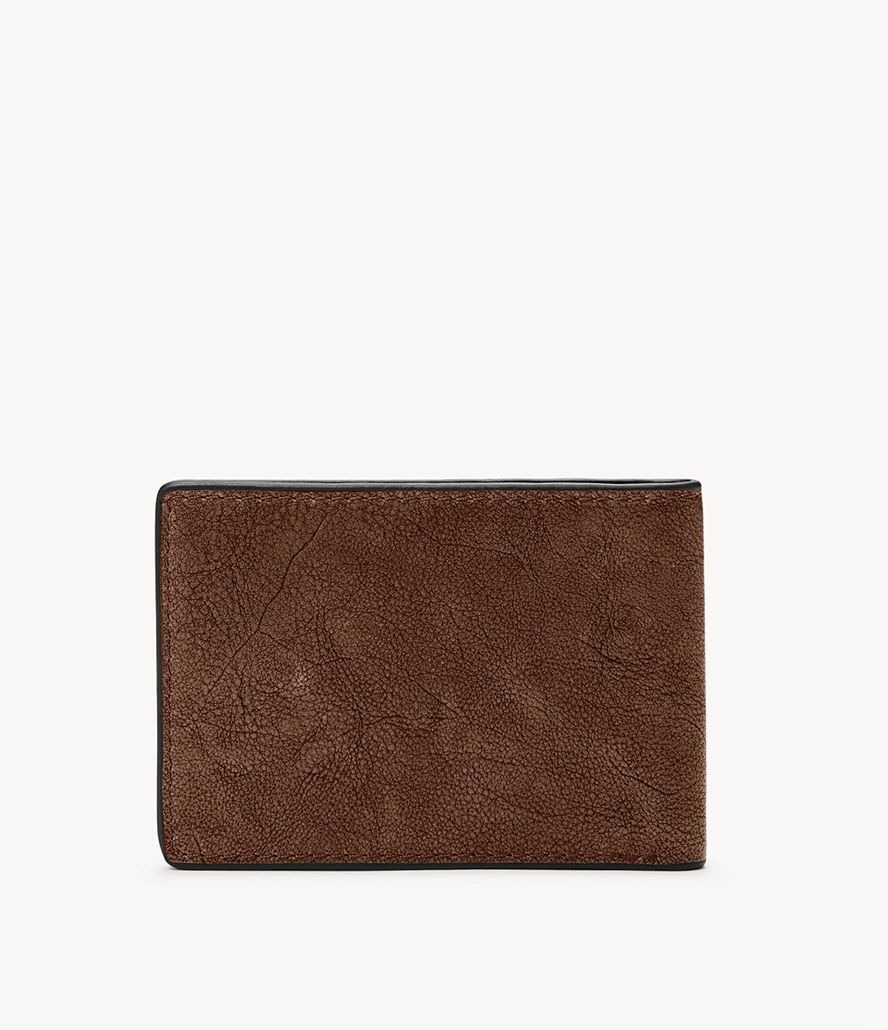 Fossil Steven Front Pocket Bifold Tegnebog Herre Rød | FUJLOH-948