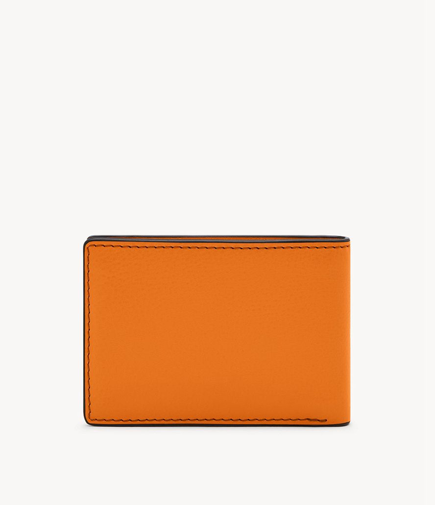 Fossil Steven Front Pocket Bifold Tegnebog Herre Orange | MYSDWL-047