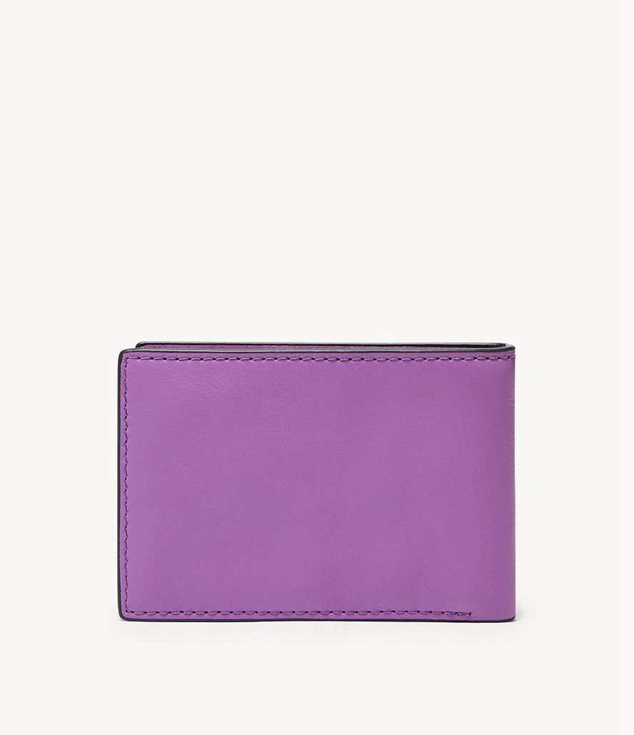 Fossil Steven Front Pocket Bifold Tegnebog Herre Lilla | ROWUSC-917