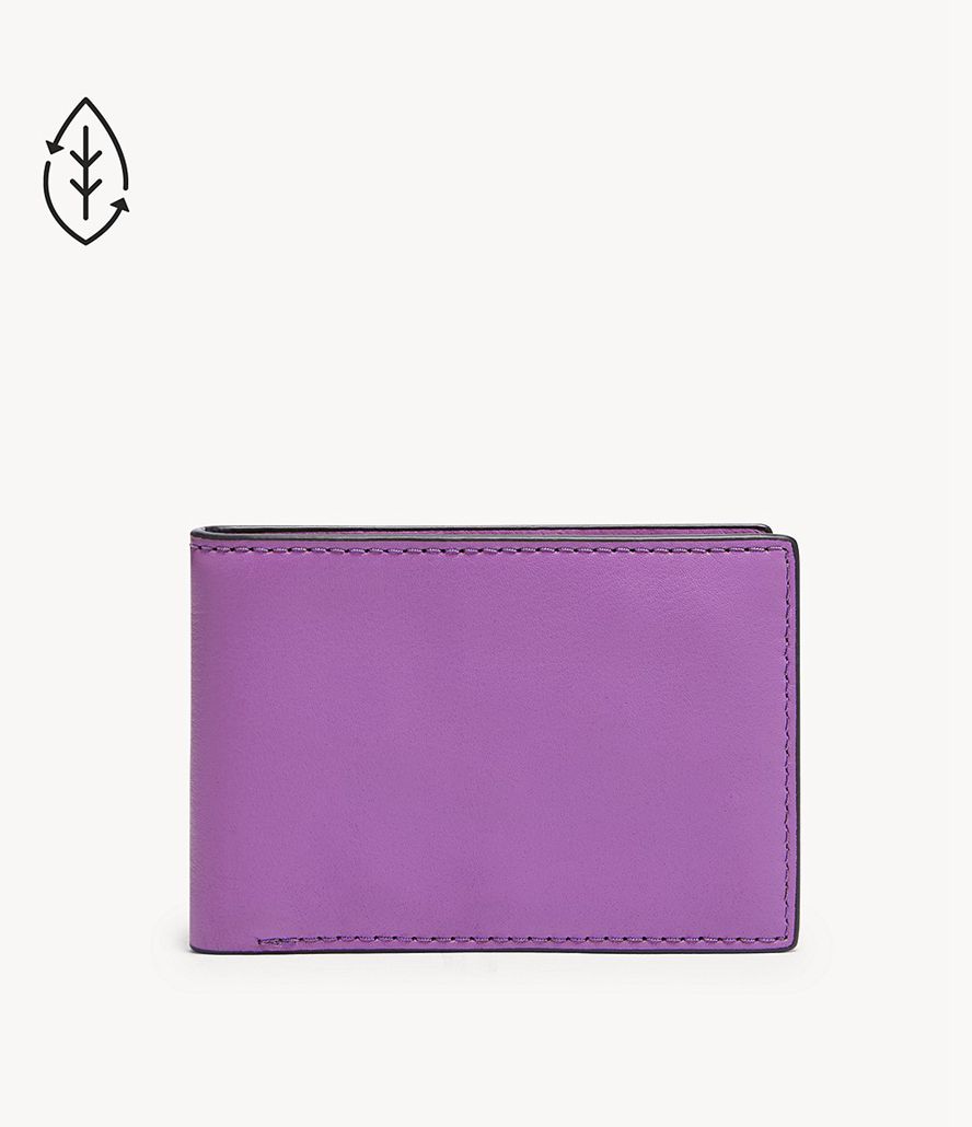 Fossil Steven Front Pocket Bifold Tegnebog Herre Lilla | ROWUSC-917