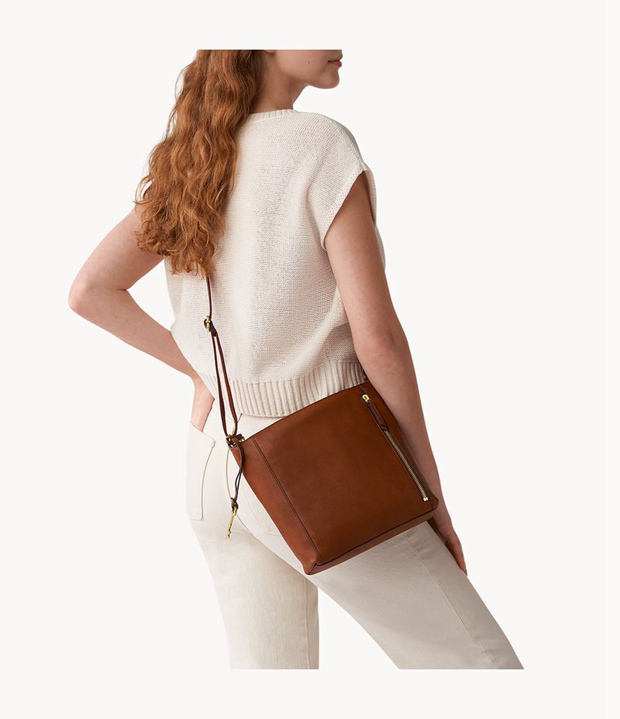 Fossil Tara Crossbody Taske Dame Brune | MZRSUH-014