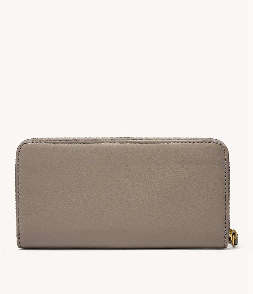 Fossil Tara Zip Clutch Taske Dame Grå | IFDJVW-695