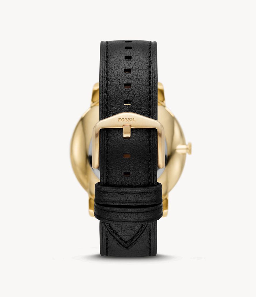 Fossil The Minimalist Solar-Powered Eco Læder Ure Herre Guld | MSBRTN-038