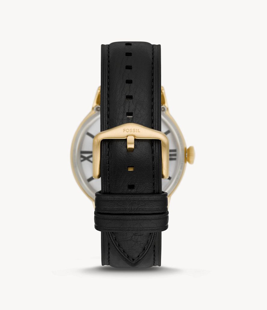 Fossil Townsman Automatisk Eco Læder Ure Herre Guld | POHTZU-097