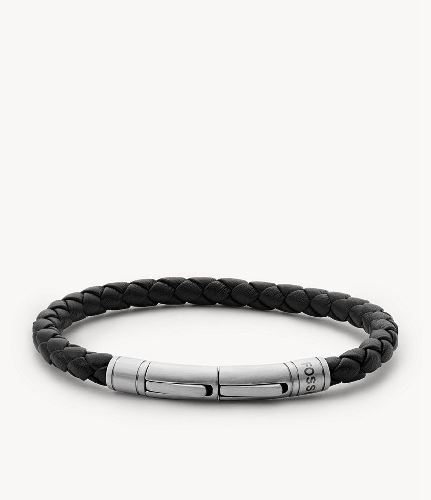 Fossil Vintage Casual Braided Læder Armbånd Herre Brune | QKTWIR-750