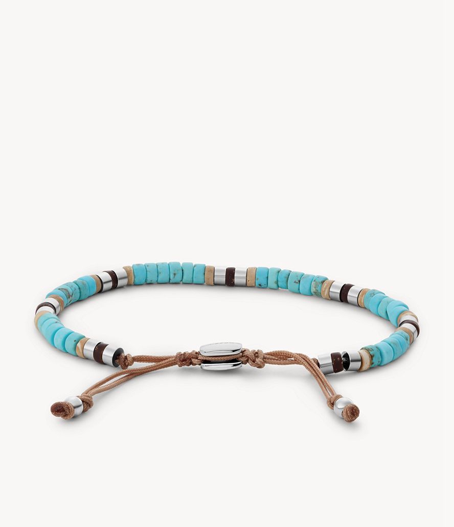 Fossil Vintage Casual Summer Beads Turquoise Coconut And Magnesite Beaded Armbånd Herre Blå | YLEQTV-847