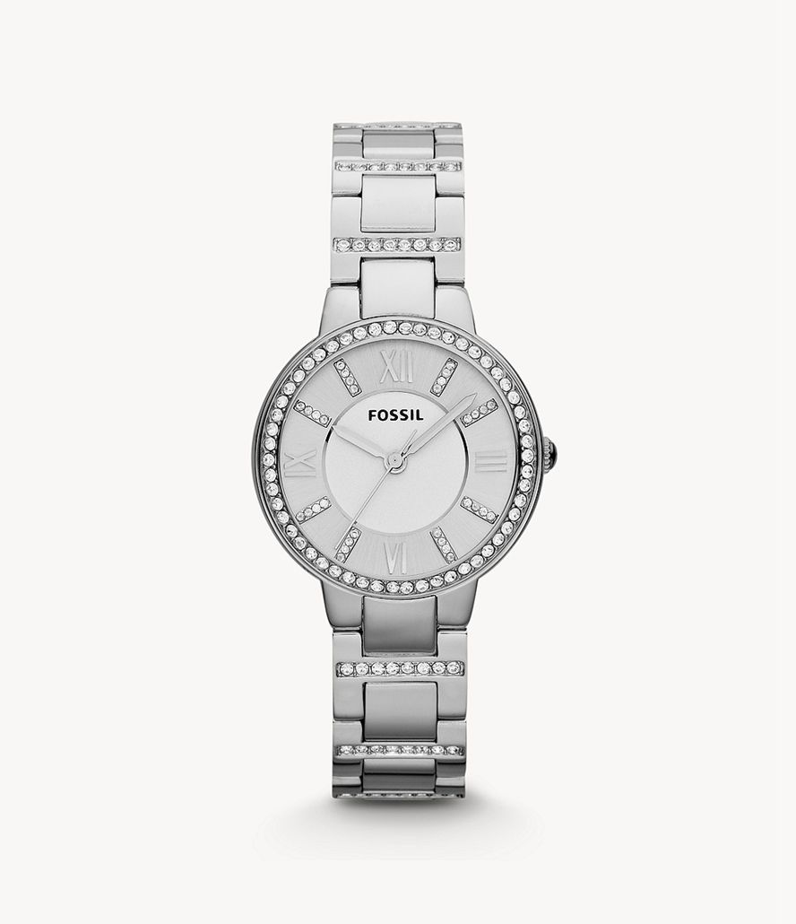 Fossil Virginia Stainless Steel Ure Dame Sølv | VGMPXI-689