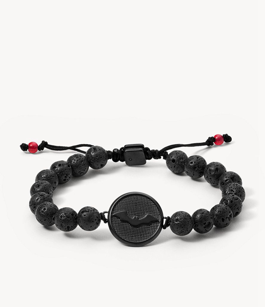 Fossil X The Batman™ Lava Beads Slider Limited Edition Armbånd Herre Sort | YJFLAK-102